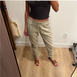 Women's Tan Jogger Pants